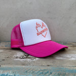 "HARD TO BREAK" TRUCKER HAT in FUSCHIA