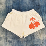 "CHERRY" SHORTS in CREAM