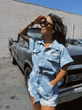 "AMERICAN DENIM" SHORT OVERALLS